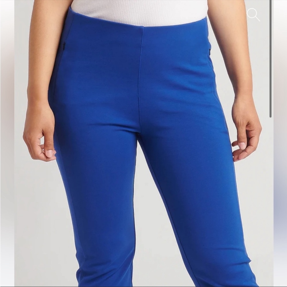Betabrand Dress Yoga Pants, Blue, size Medium Long